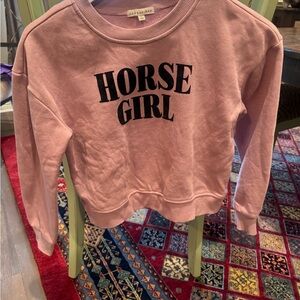 Copper Key Pink Horse Girl Sweater